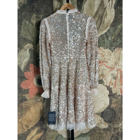 NEW NEEDLE & THREAD MIRABELLE SEQUIN MINI DRESS US sz 6 - Picture 4 of 5